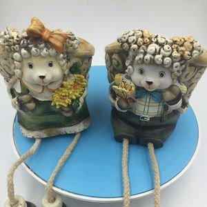Floral lamb planters-Spring Easter planters